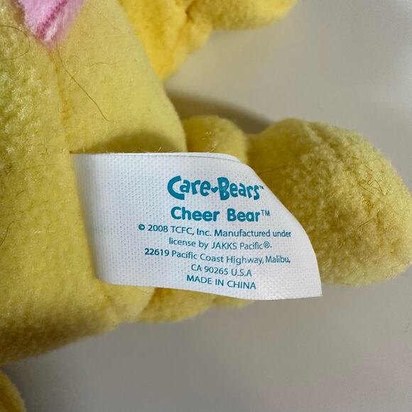 Care Bears Cheer Rainbow Pink Bear In Duck Costume 2008 8" Plush Stuffed Animal - Picture 3 of 8